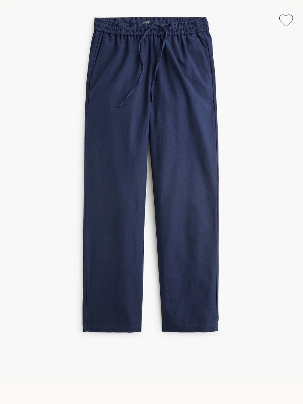 J. Crew NWT Women's Slim Wide-Leg Navy Drawstring Pants CG403 sz 0P